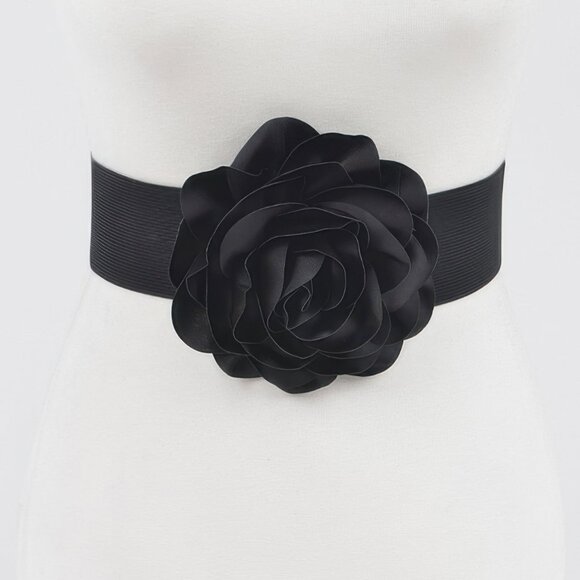 Delicate Beautiful Flower Plus Size Elastic Belt - Picture 1 of 6